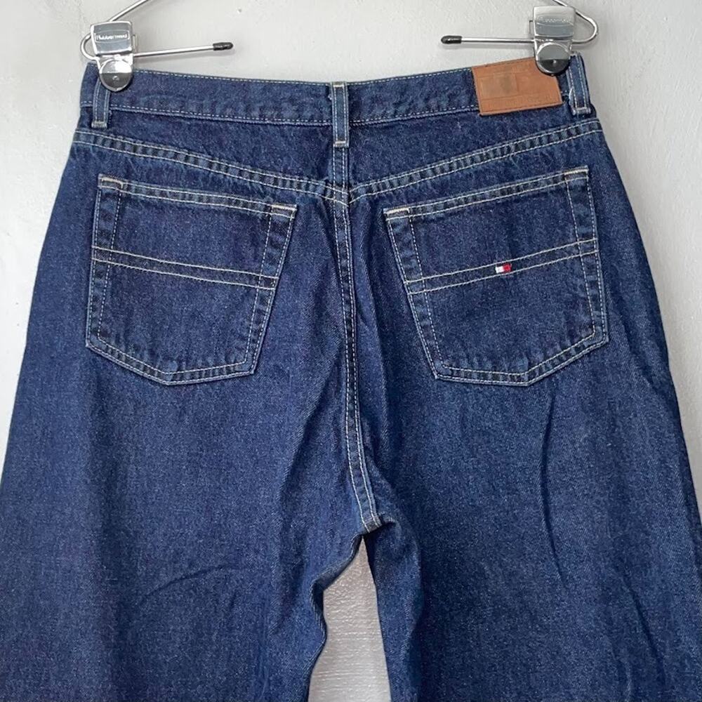 Vintage 90s Tommy Hilfiger Jeans Womens Size 8 Dark Baggy High Waist Mom 30X31